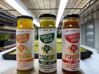 The Green Hour - three award-winning Green Hour dressings, Jardin, Cosecha, and Fuego