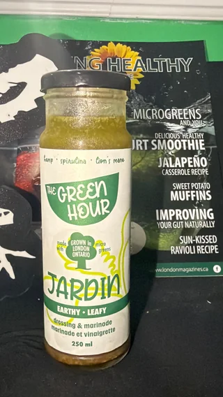 The Green Hour Jardin Vinaigrette 250ml bottle, green label