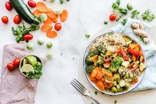 Arugula Microgreen Quinoa Salad