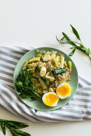 Broccoli Microgreen Stir Fry with Rice